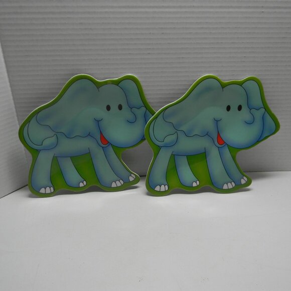 Kids Halloween Plates Appetizer Plates Black Cat Ghost Elephant Lot of 4 - Picture 2 of 3